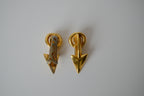 Arrow-shaped stud clip-on earrings