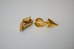Arrow-shaped stud clip-on earrings