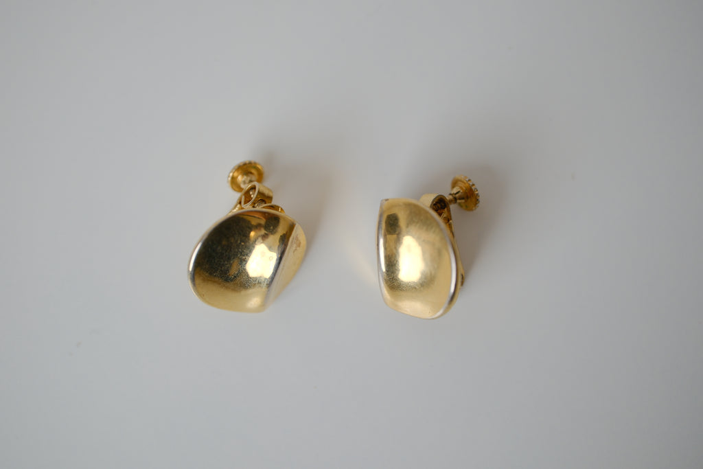 Vintage Dome shaped clip-on earrings