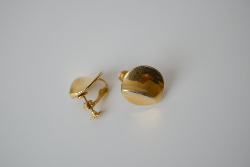 Vintage Dome shaped clip-on earrings