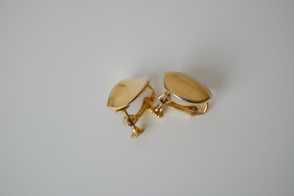 Vintage Dome shaped clip-on earrings