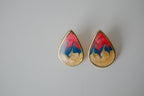 Teardrop Enamel stud earrings