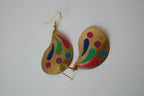 Vintage Brass teardrop earrings