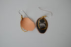 Mixed metal Bear dangle earrings