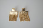 Vintage gold fringe stud earrings