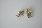 Abstract two-tone earrings