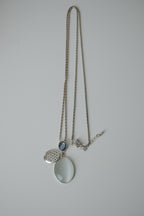 Silver toned multi pendant necklace