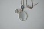Silver toned multi pendant necklace