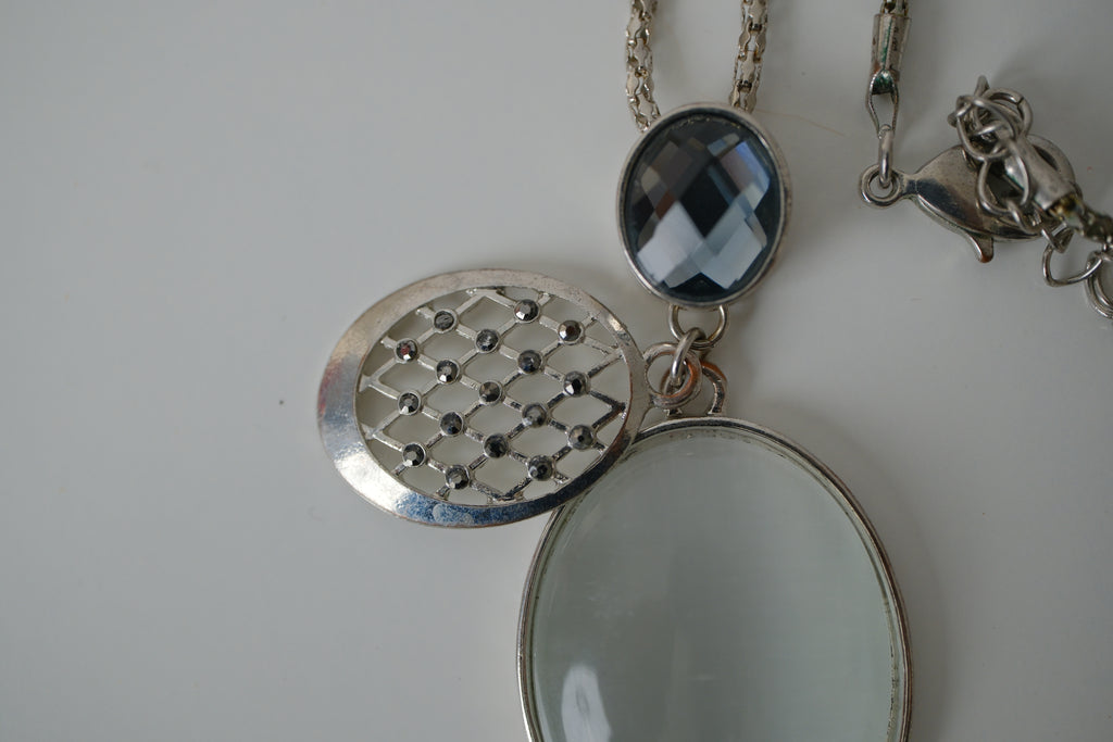 Silver toned multi pendant necklace