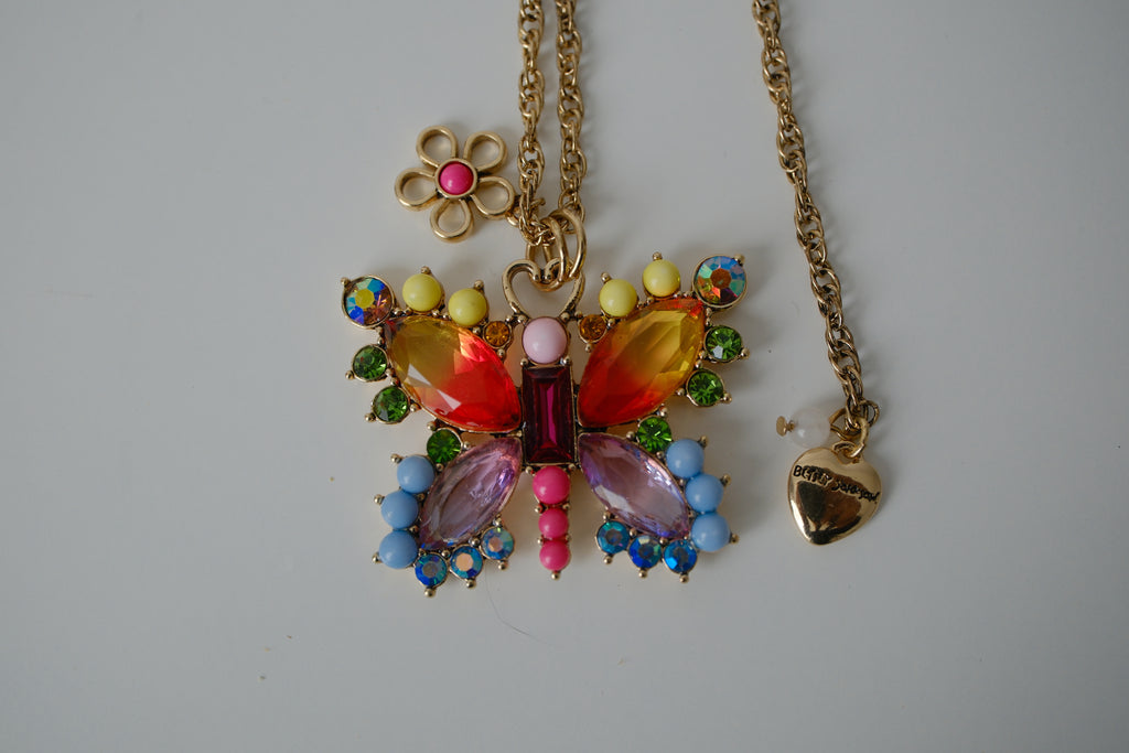 Betsey Johnson Love Fest Butterfly Necklace
