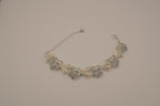 Reworked Coro floral light blue rhinestone bracelet&nbsp;
