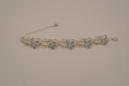 Reworked Coro floral light blue rhinestone bracelet&nbsp;