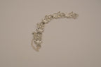 Reworked Coro floral light blue rhinestone bracelet&nbsp;