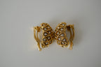 Vintage quilted rhinestone clip-on earrings