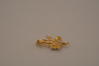 Vintage Damascene Gold and Silver floral spray brooch