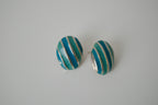 Sterling silver Oval stud earrings