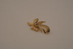 Vintage Damascene Gold and Silver floral spray brooch