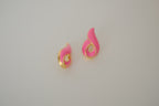 Vintage Pink enamel stud earrings