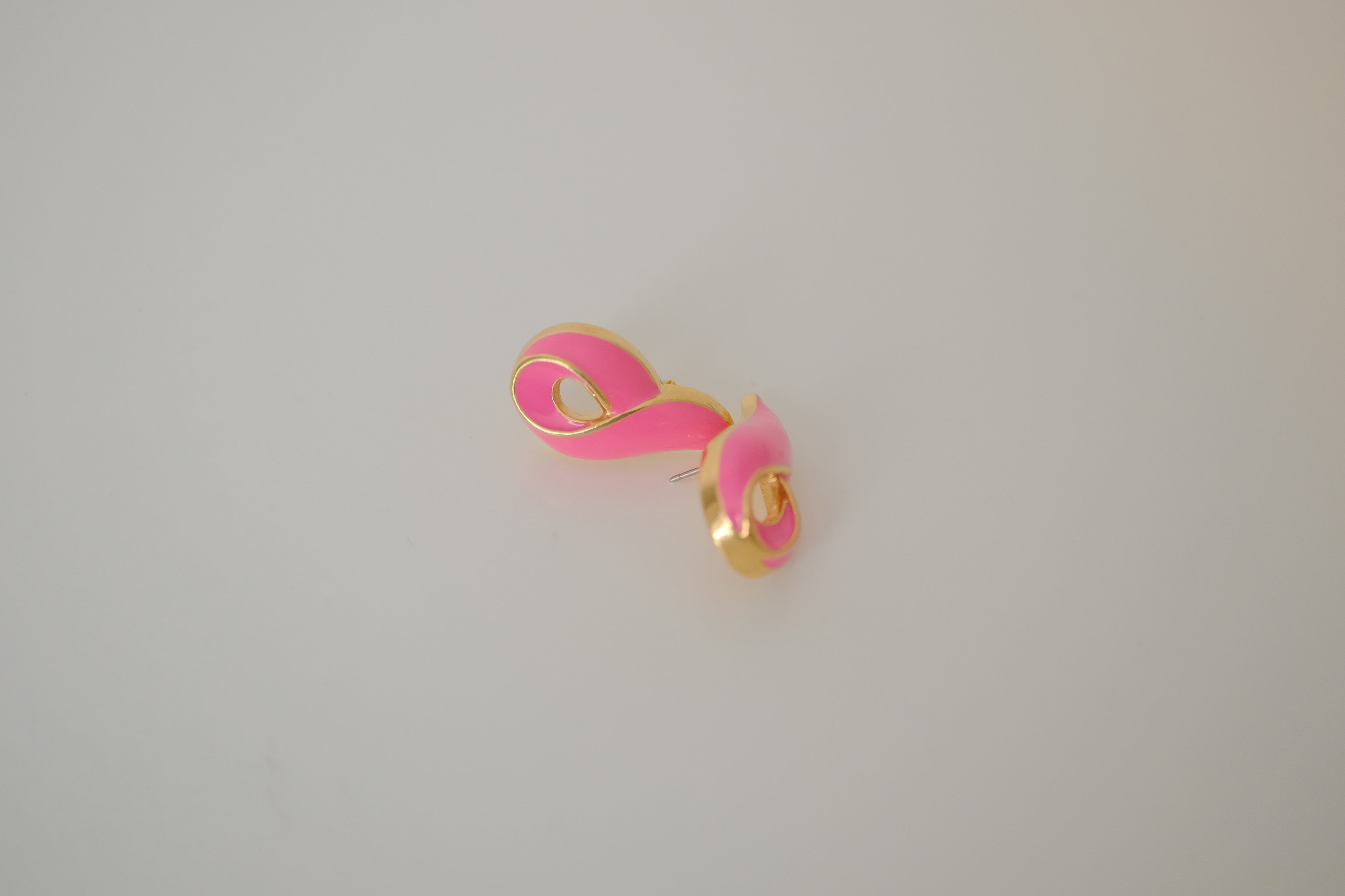 Vintage Pink enamel stud earrings