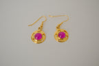 Vibrant Pink drop earrings