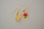 Vibrant Pink drop earrings