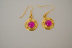 Vibrant Pink drop earrings