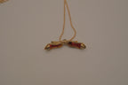 Vintage High heels stiletto Damascene pendant necklace