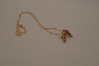 Vintage High heels stiletto Damascene pendant necklace