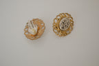 Vintage gold-tone filigree clip-on earrings