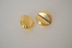 Vintage gold-toned oval clip-on earrings