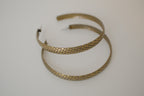 Textured brass hoop earrings