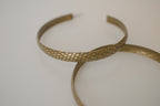 Textured brass hoop earrings
