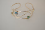 Vintage sterling silver abalone shell inlays cuff bracelet&nbsp;