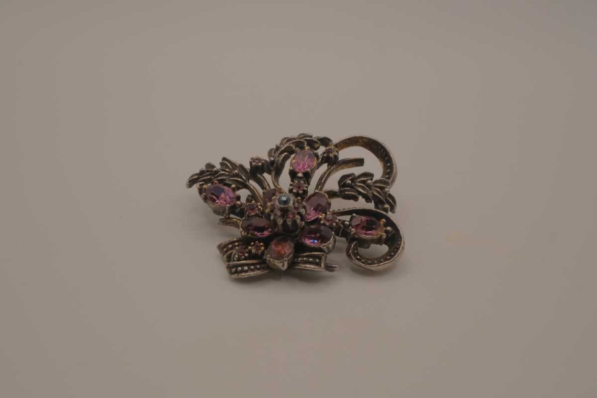 Vintage Coro 1940s floral brooch
