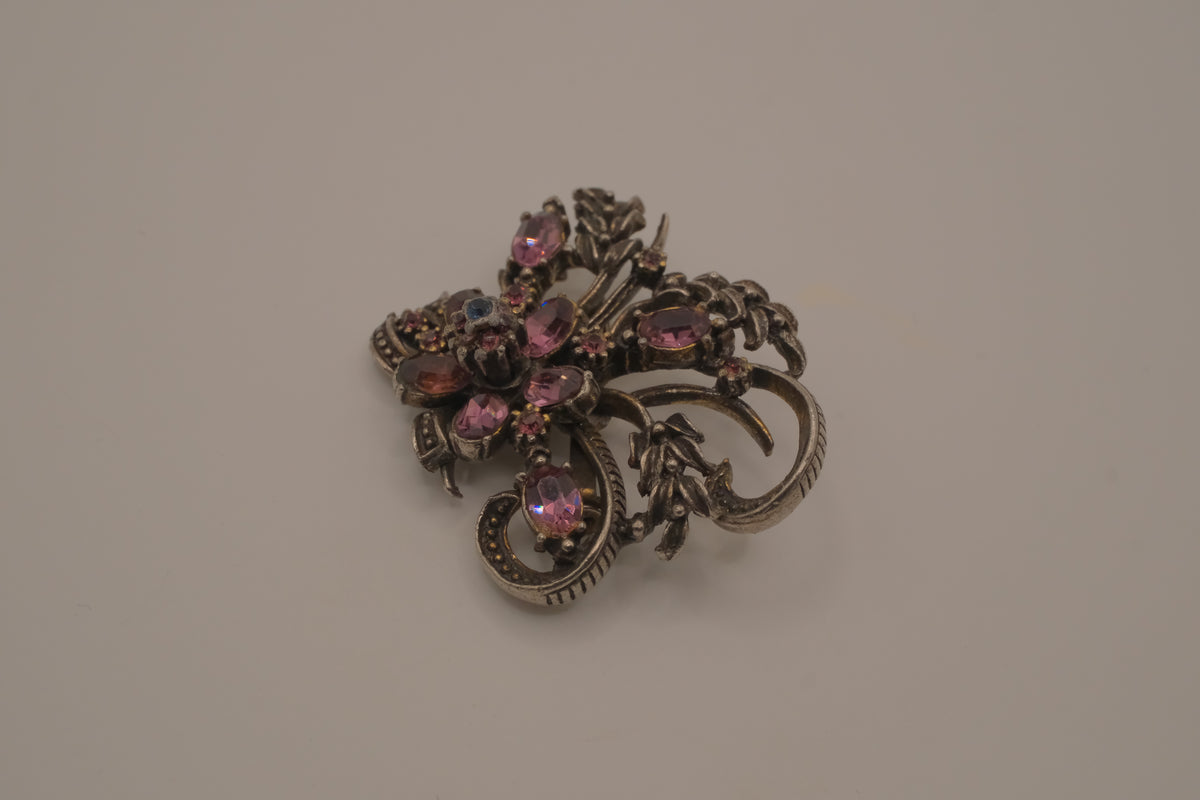 Vintage Coro 1940s floral brooch