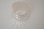 Wide hammered silver cuff bracelet