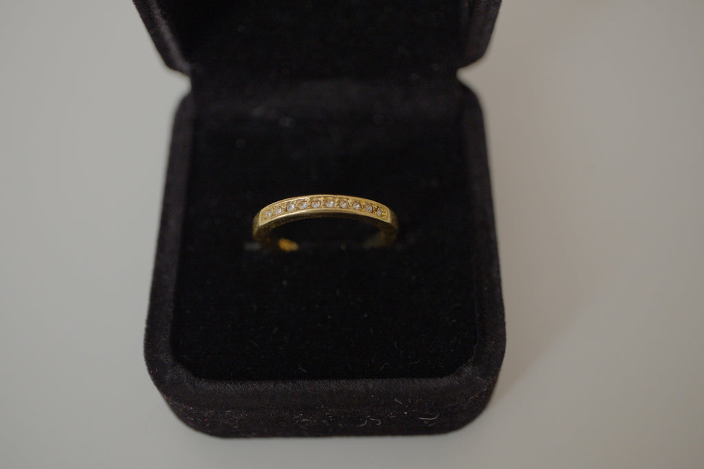Sterling silver Gold plated half eternity ring