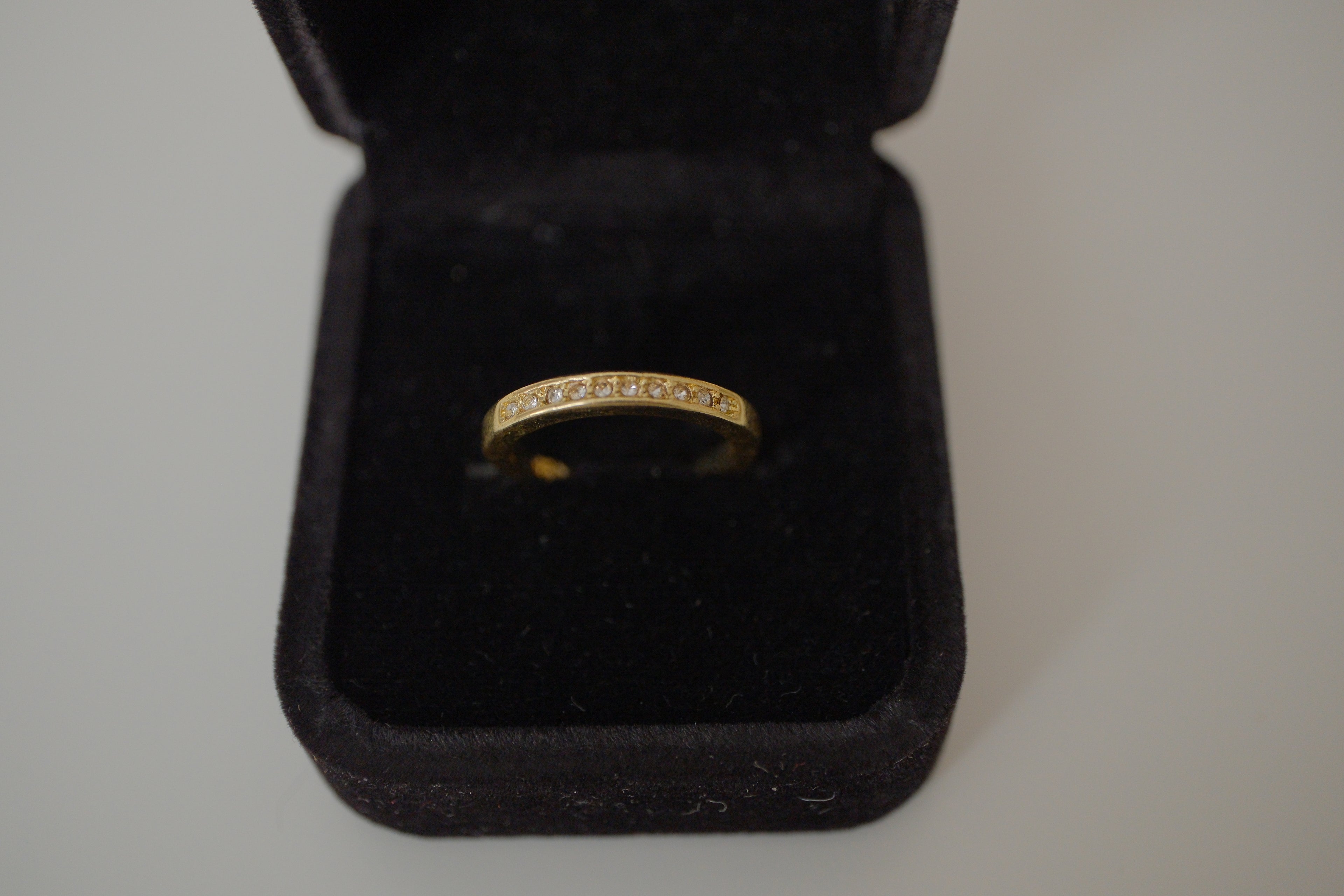 Sterling silver Gold plated half eternity ring