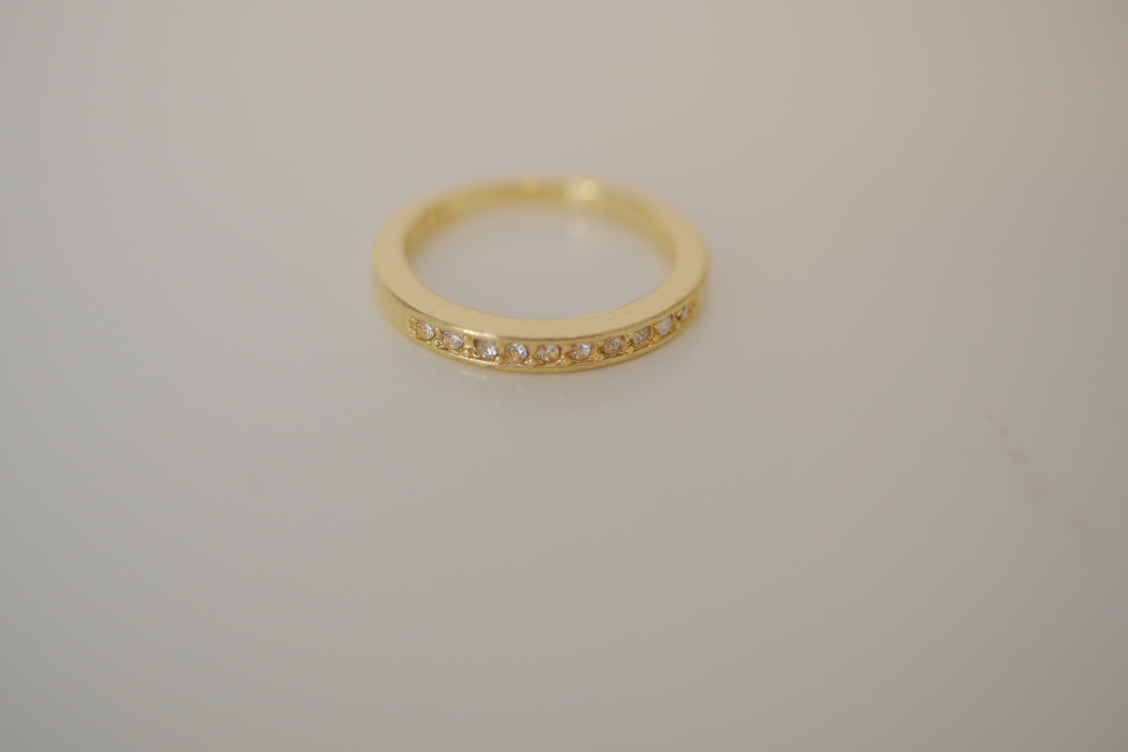 Sterling silver Gold plated half eternity ring