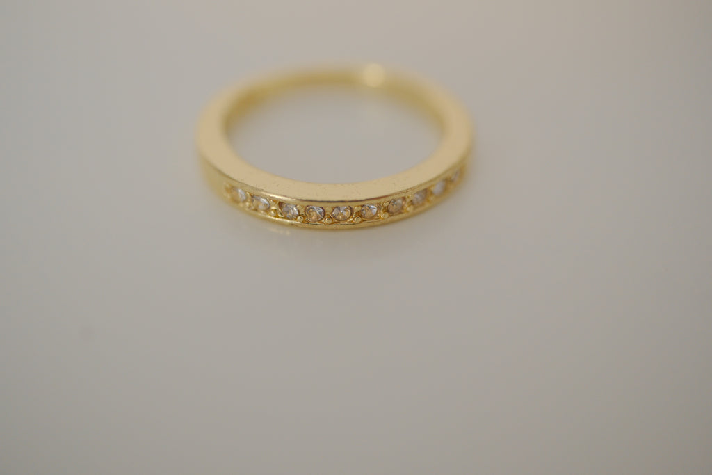 Sterling silver Gold plated half eternity ring