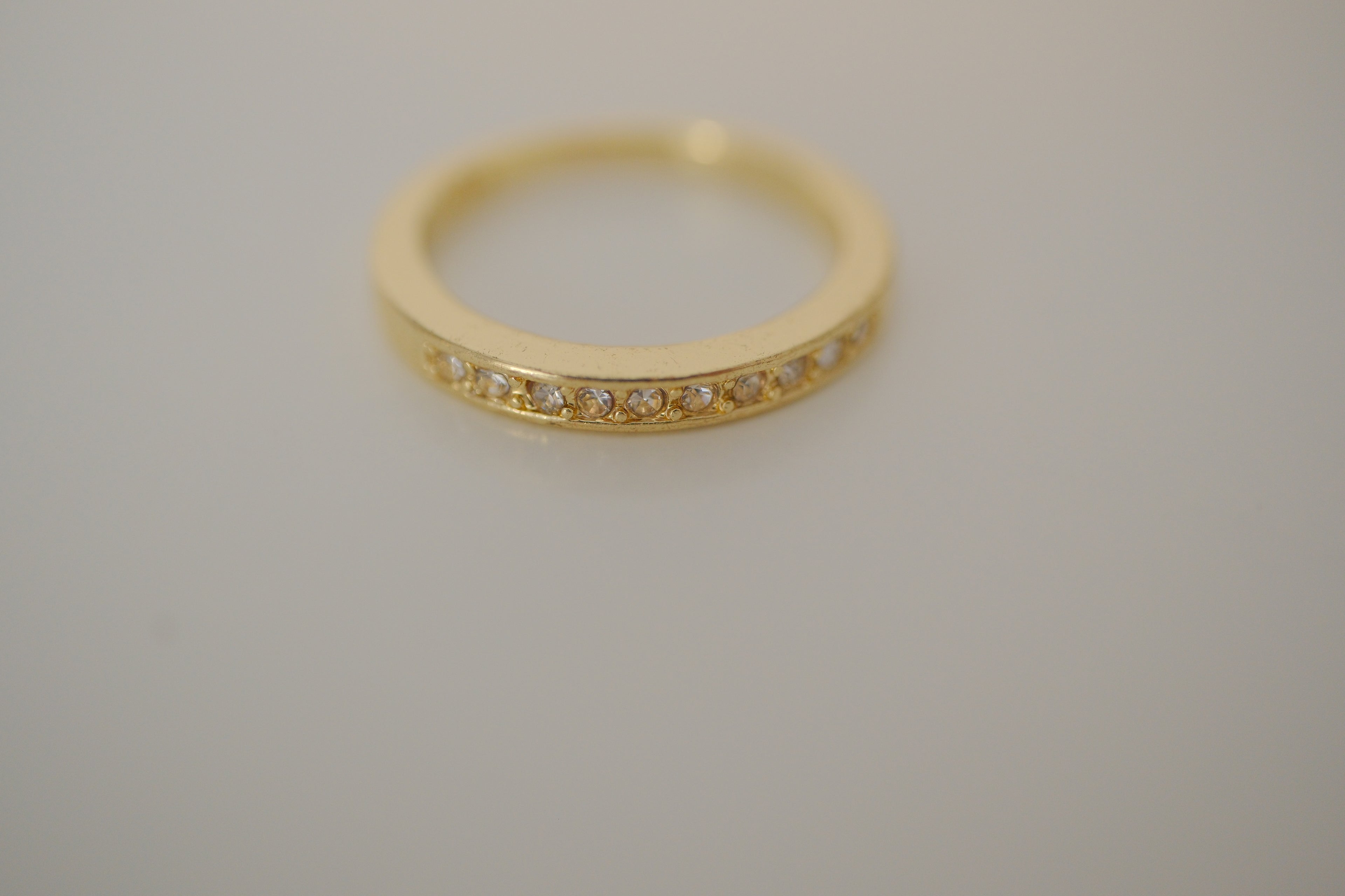 Sterling silver Gold plated half eternity ring