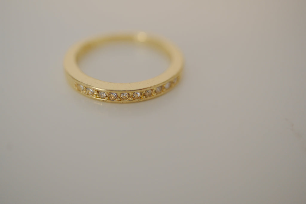 Sterling silver Gold plated half eternity ring