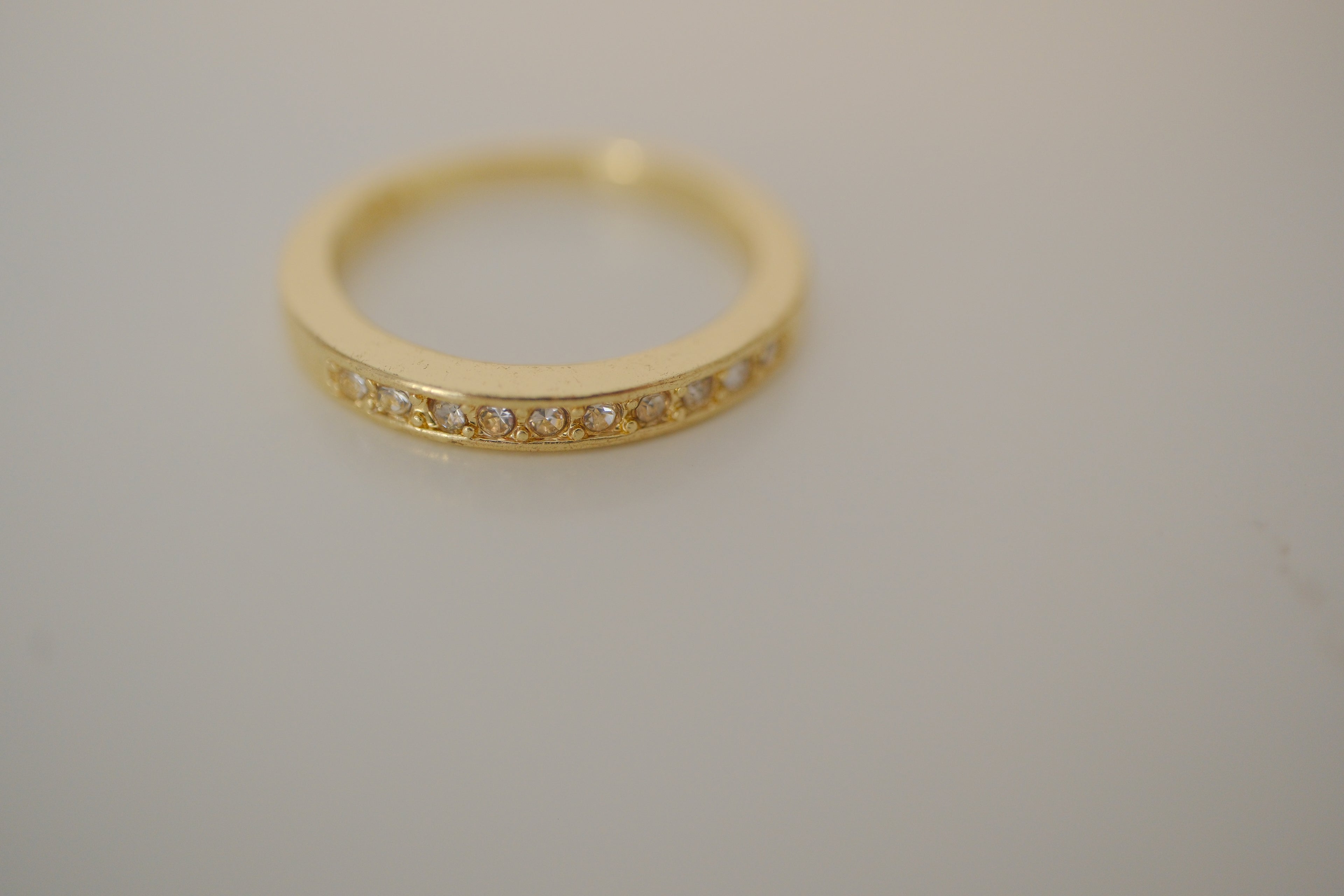 Sterling silver Gold plated half eternity ring