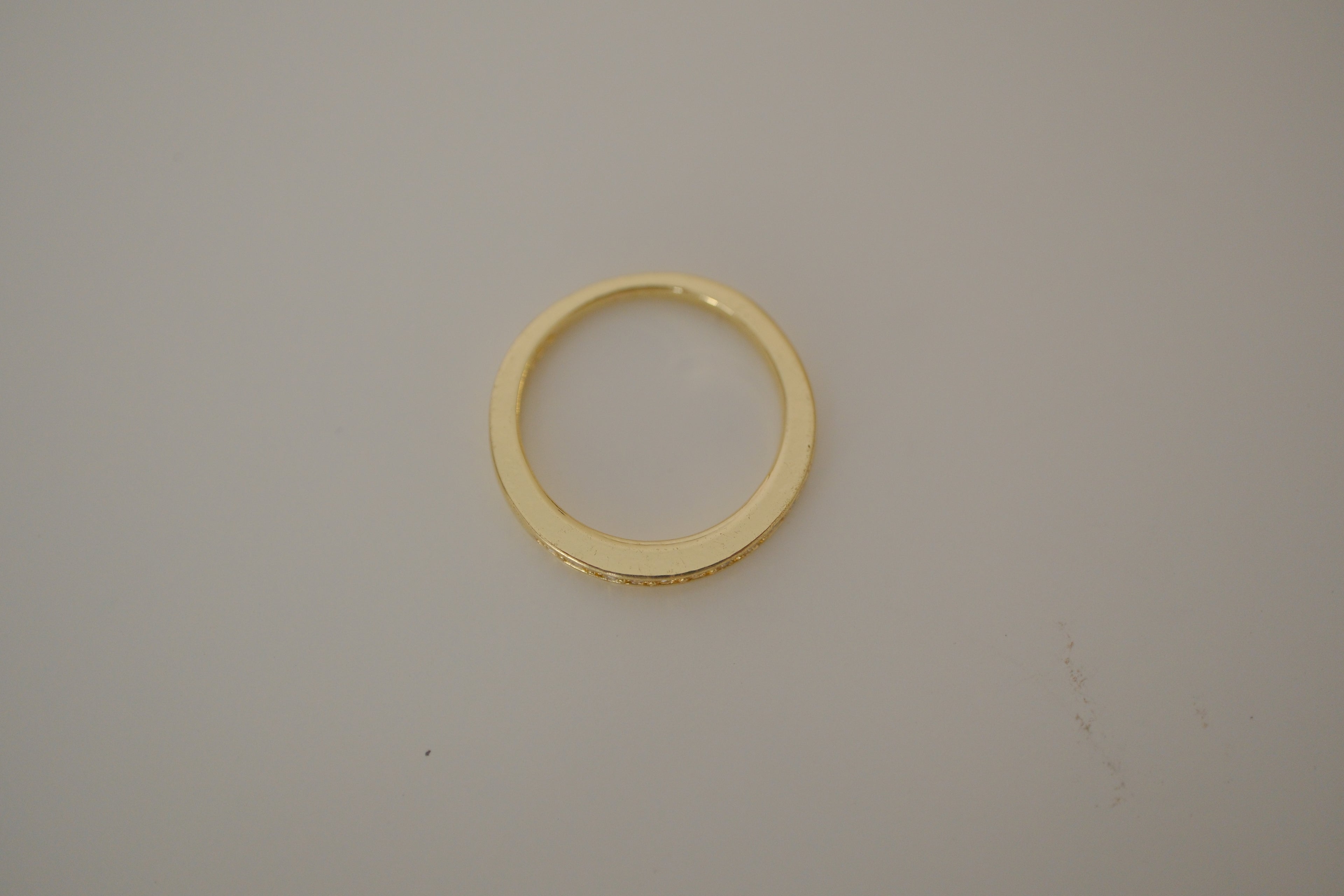 Sterling silver Gold plated half eternity ring