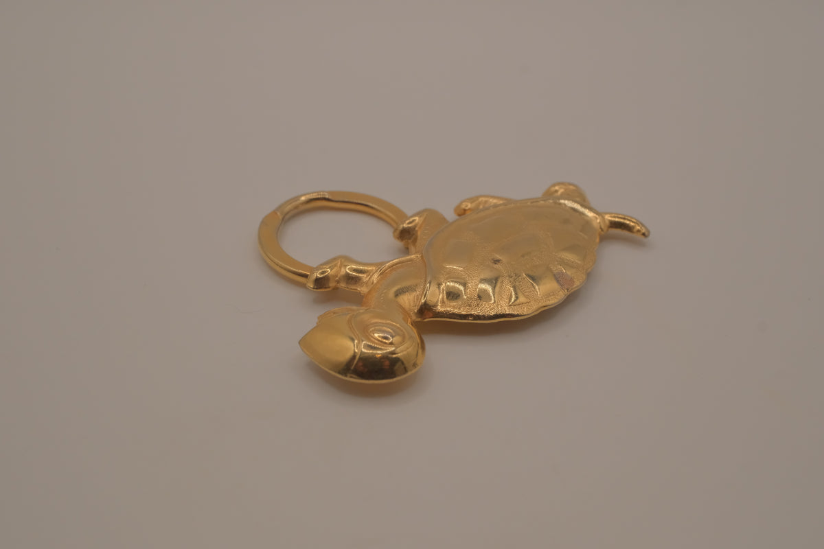 Vintage gold-toned turtle brooch