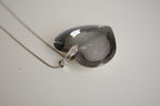 Dark Grey heart pendant necklace