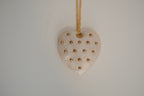 Ivory Heart pendant with gold studs