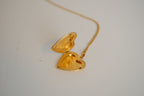 Gold toned Heart-shaped locket necklace