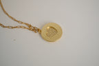 Sterling silver Pink enamel and pavé heart pendant necklace