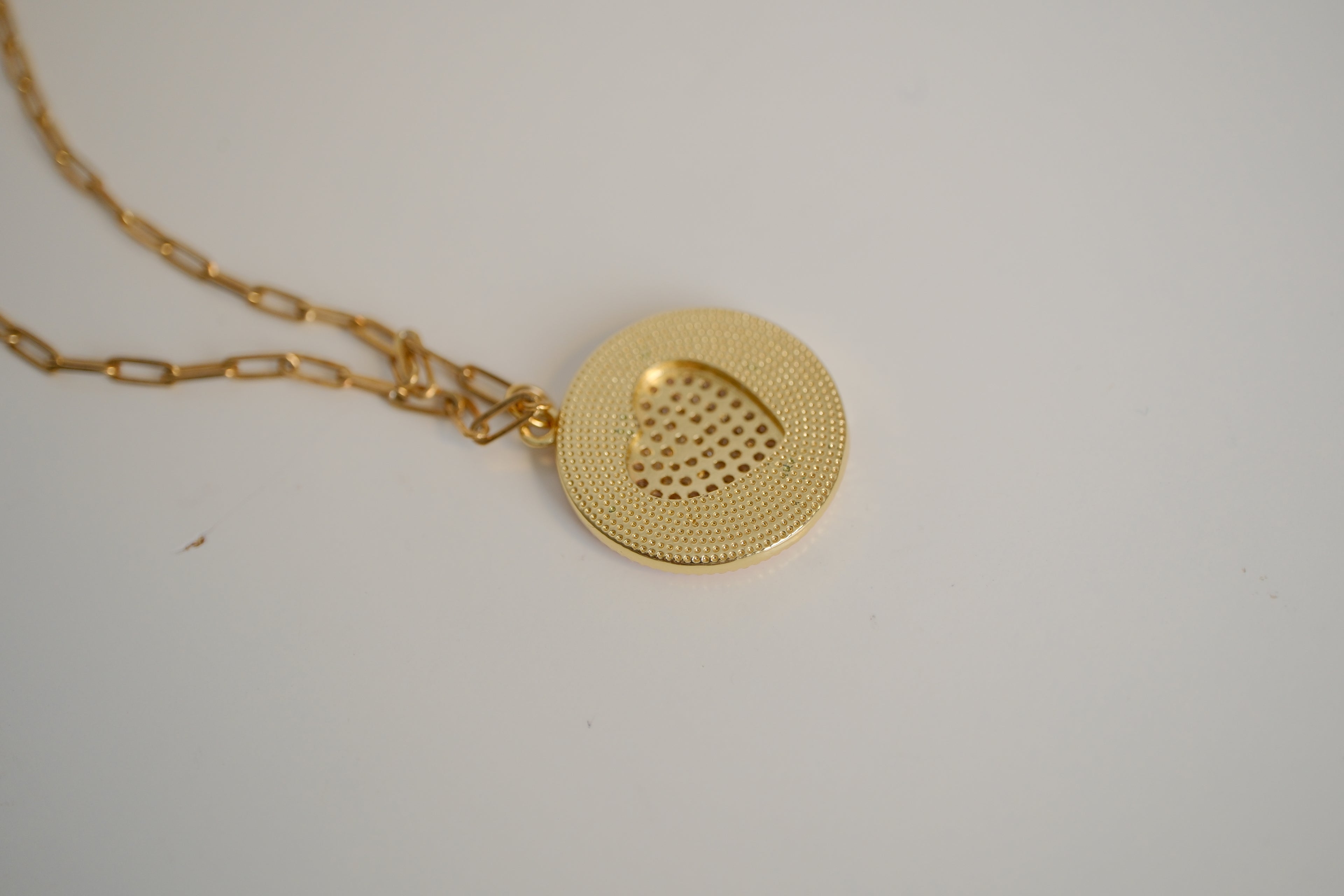 Sterling silver Pink enamel and pavé heart pendant necklace